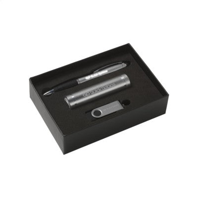 Branded Promotional POWERBOX 2 GIFTSET in Black Charger From Concept Incentives.