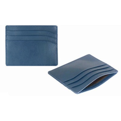 Branded Promotional SMOOTH LEATHER CREDIT CARD HOLDER in Blue Credit Card Holder From Concept Incentives.