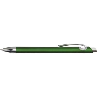 Branded Promotional PLASTIC RETRACTABLE BALL PEN in Green Pen From Concept Incentives.