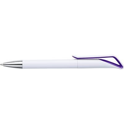 Branded Promotional PLASTIC BALL PEN in Purple Pen From Concept Incentives.