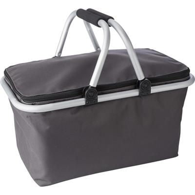 Branded Promotional QUALITY GROCERIES COOLER BASKET in Grey Bag From Concept Incentives.