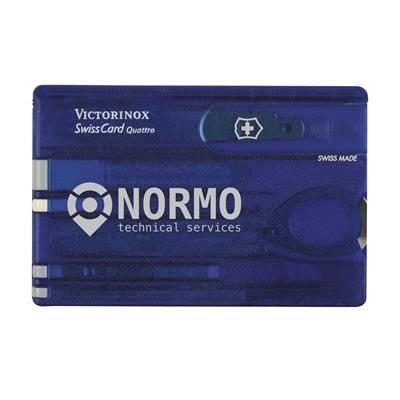 Branded Promotional VICTORINOX SWISSCARD CLASSIC in Transparent Blue Multi Tool From Concept Incentives.