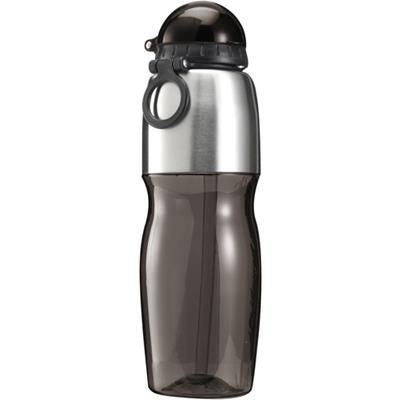 Branded Promotional 800ML SPORTS DRINK BOTTLE in Translucent Clear & Silver Sports Drink Bottle From Concept Incentives.