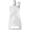 Branded Promotional FOLDABLE TRANSUCENT PLASTIC WATER BOTTLE with Belt Clip in White Sports Drink Bottle From Concept Incentives.