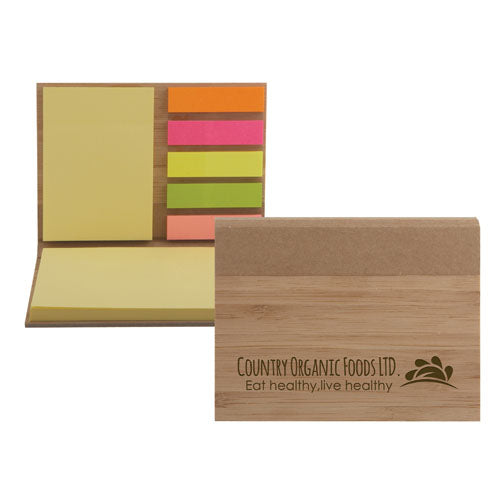 Branded Promotional Confucius Bamboo Notepad Notebook From Concept Incentives.