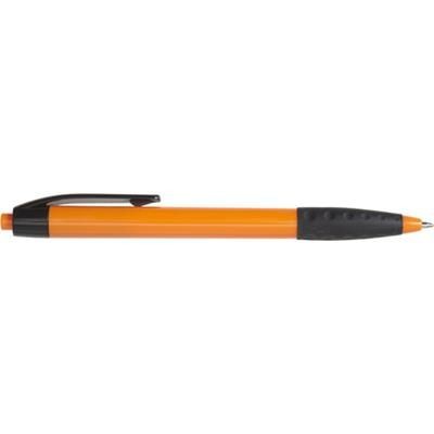 Branded Promotional PLASTIC RETRACTABLE BALL PEN in Orange Pen From Concept Incentives.