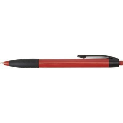 Branded Promotional PLASTIC RETRACTABLE BALL PEN in Red Pen From Concept Incentives.