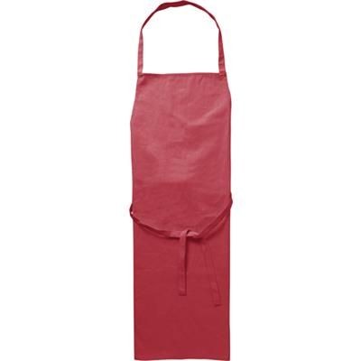 Branded Promotional COTTON 180GM APRON in Red Apron From Concept Incentives.
