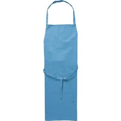 Branded Promotional COTTON 180GM APRON in Pale Blue Apron From Concept Incentives.