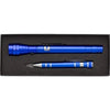 Branded Promotional ALUMINIUM METAL TELESCOPIC TORCH in Cobalt Blue Torch From Concept Incentives.