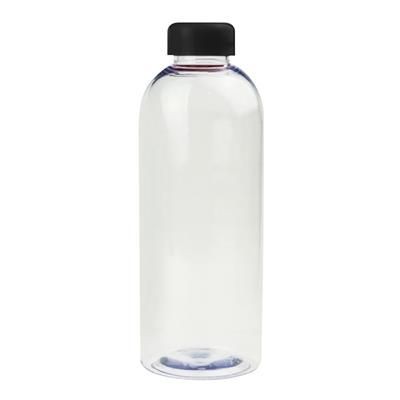 Branded Promotional 1 LITRE CLEAR TRANSPARENT BOTTLE with Colour Baseball Cap Sports Drink Bottle From Concept Incentives.