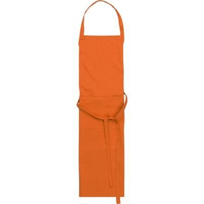 Branded Promotional TETRON COTTON APRON in Orange Apron From Concept Incentives.