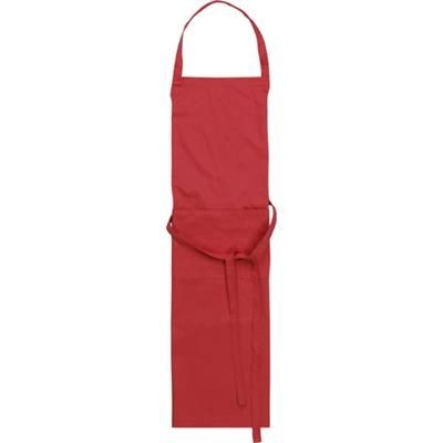 Branded Promotional TETRON COTTON APRON in Red Apron From Concept Incentives.