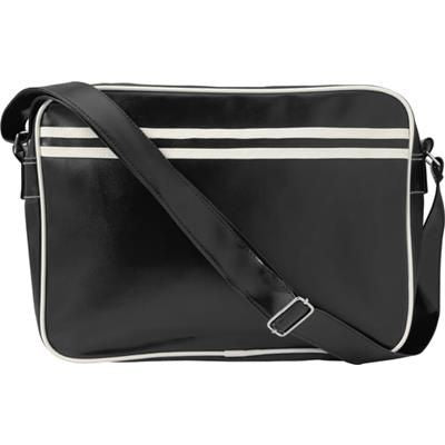 Branded Promotional PVC MESSENGER BAG in Black Bag From Concept Incentives.