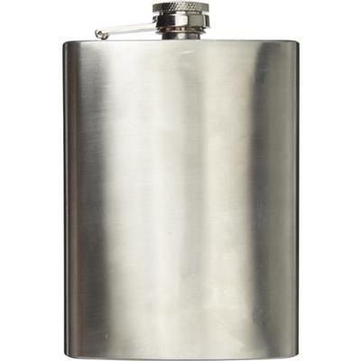 Branded Promotional STAINLESS STEEL METAL CURVE SHAPE HIP FLASK Hip Flask From Concept Incentives.