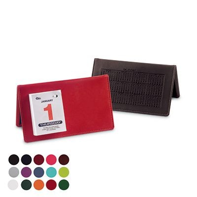 Branded Promotional DESK TOP CALENDAR in Belluno PU Leather Calendar From Concept Incentives.