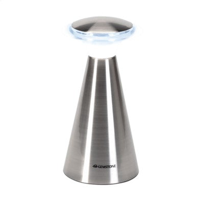 Branded Promotional DESIGN TABLE LAMP in Silver Lamp From Concept Incentives.