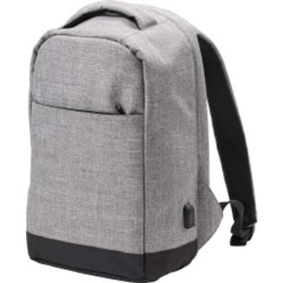 Branded Promotional POLYESTER 600D ANTI-THEFT BACKPACK RUCKSACK Bag From Concept Incentives.