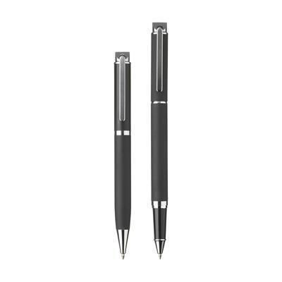 Branded Promotional BLACKJACK WRITING SET in Black Writing Set From Concept Incentives.