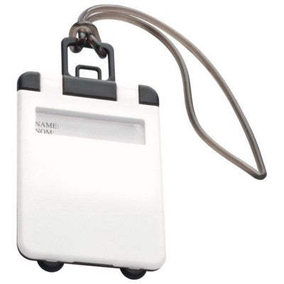 Branded Promotional KEMER LUGGAGE TAG in White Luggage Tag From Concept Incentives.