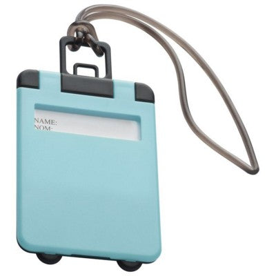 Branded Promotional KEMER LUGGAGE TAG in Teal Luggage Tag From Concept Incentives.