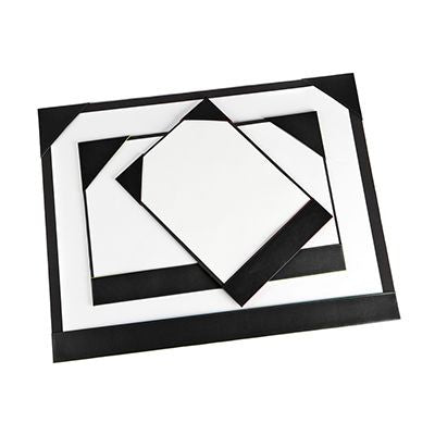 Branded Promotional A4 DESK PAD BLOTTER in Black E Leather Desk Blotter From Concept Incentives.