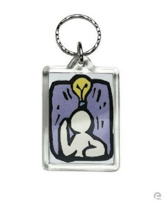 Branded Promotional SQUARE PENDANT KEYRING Keyring From Concept Incentives.