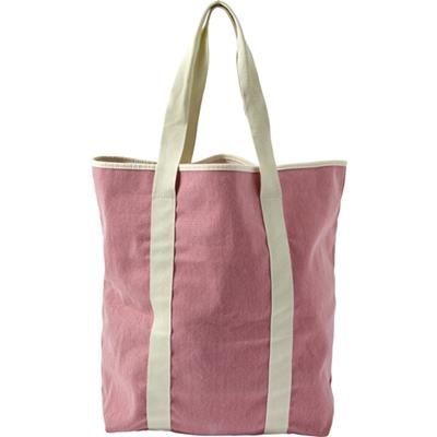 Branded Promotional TWILL COTTON TWO-TONE BEACH BAG Beach Bag From Concept Incentives.