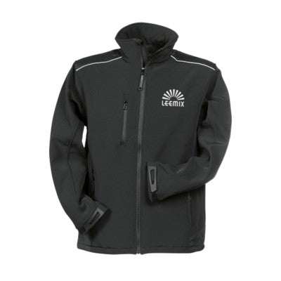 Branded Promotional REGATTA TIMBER SOFTSHELL JACKET in Black Jacket From Concept Incentives.