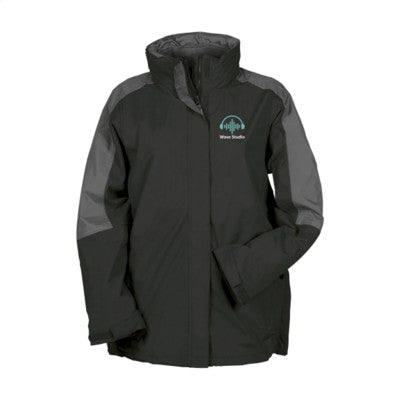 Branded Promotional REGATTA DEFENDER III 3-IN-1 JACKET LADIES in Black Jacket From Concept Incentives.