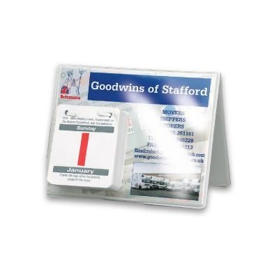 Branded Promotional PVC ENCAPSULATED INSERT DESK EASEL LARGE CALENDAR Calendar From Concept Incentives.