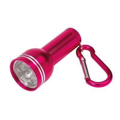 Branded Promotional CARA MINI METAL LED TORCH in Magenta Torch From Concept Incentives.