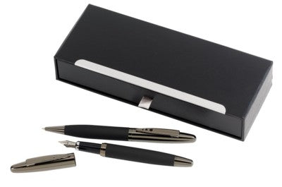 Branded Promotional BLACK ELEGANCE WRITING SET Pen Set From Concept Incentives.