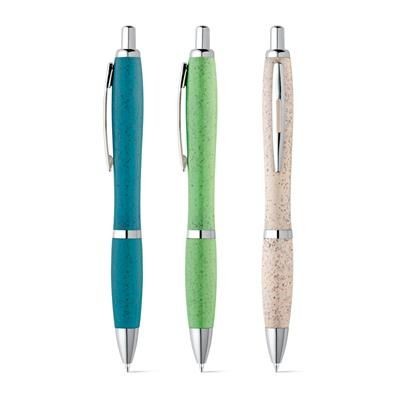 Branded Promotional TERRY WHEAT STRAW FIBER AND ABS BALL PEN with Clip  From Concept Incentives.