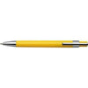 Branded Promotional PUSH BUTTON PLASTIC BALL PEN in Yellow Pen From Concept Incentives.