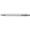 Branded Promotional PUSH BUTTON PLASTIC BALL PEN in Silver Pen From Concept Incentives.