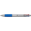 Branded Promotional MULTI FUNCTION BALL PEN in Silver & Blue Pen From Concept Incentives.