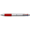 Branded Promotional MULTI FUNCTION BALL PEN in Silver & Red Pen From Concept Incentives.