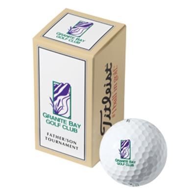 Branded Promotional TITLEIST 2 BALL SLEEVE BPUS 2B Box From Concept Incentives.