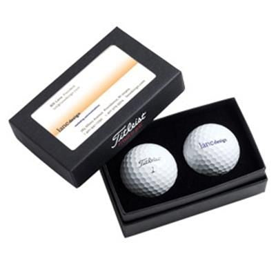 Branded Promotional TITLEIST 2 BALL BUSINESS CARD BOX RM54182 Golf Balls From Concept Incentives.