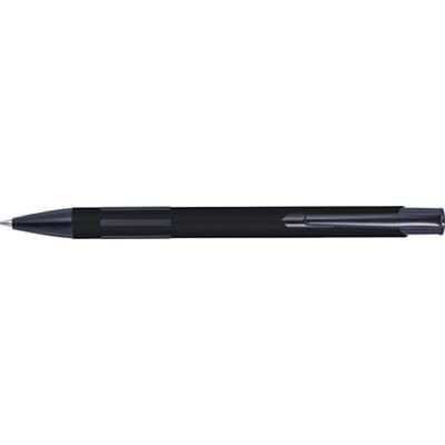 Branded Promotional METAL LACQUERED BALL PEN  in Black Pen From Concept Incentives.