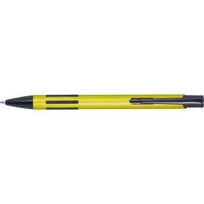 Branded Promotional METAL LACQUERED BALL PEN  in Yellow Pen From Concept Incentives.