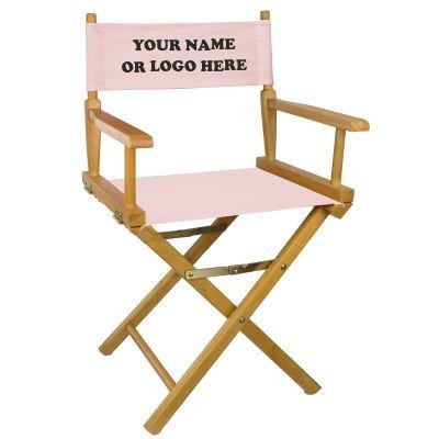 Branded Promotional TEAK-EFFECT FRAME DIRECTORS CHAIR Chair From Concept Incentives.