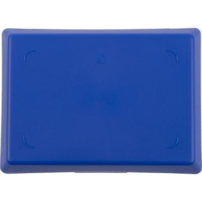 Branded Promotional PLASTIC LUNCH BOX in Cobalt Lunch Box From Concept Incentives.