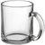 Branded Promotional GLASS COFFEE MUG in Clear Transparent Mug From Concept Incentives.