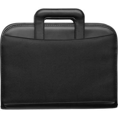 Branded Promotional MICROFIBRE ZIP AROUND CONFERNECE FOLDER in Black Conference Folder &amp; Calculator From Concept Incentives.