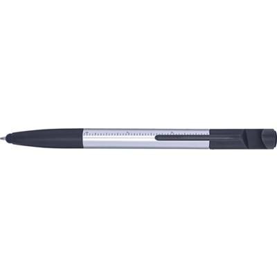 Branded Promotional 6-IN-1 MULTIFUNCTION BALL PEN  in Black Pen From Concept Incentives.