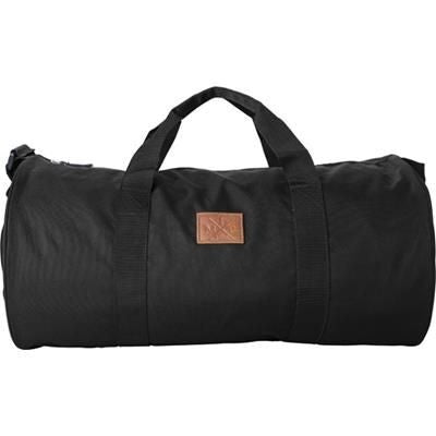 Branded Promotional POLYESTER 600D DUFFLE BAG in Black Bag From Concept Incentives.
