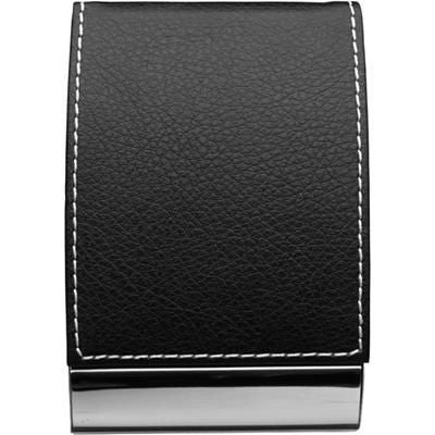 Branded Promotional METAL &amp; PU BUSINESS CARD HOLDER in Black Business Card Holder From Concept Incentives.