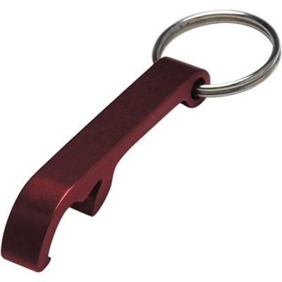 Branded Promotional KEYRING BOTTLE OPENER in Red Bottle Opener From Concept Incentives.